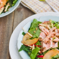 Watercress Plum & Apple Salmon Salad